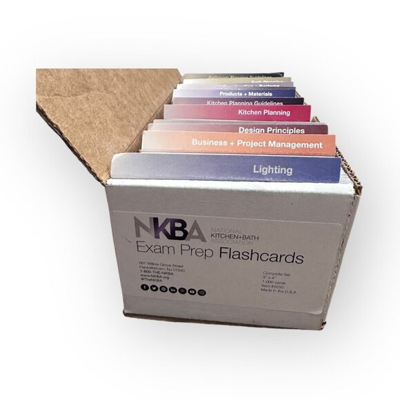 NKBA Exam Prep Flashcards Set For CKBD Certification in Kitchen and Bath Design - Picture 3 of 16